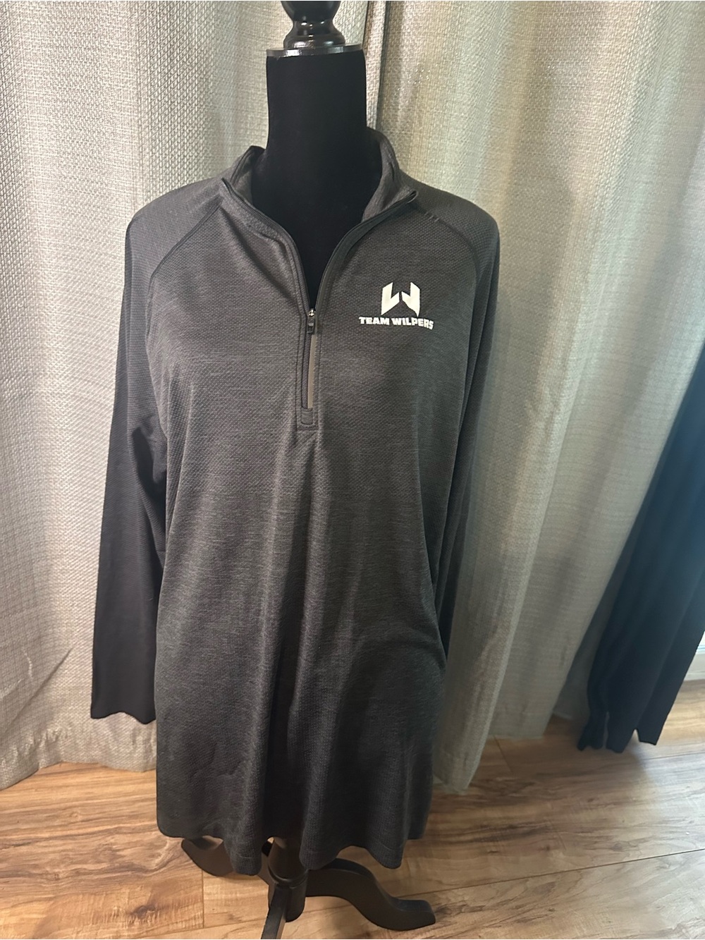 Lululemon Team Wilpers Black Heather Quarter-Zip Pullover